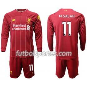 Camisetas Niños Liverpool M.Salah 11 Primera Equipacion 2019/2020 Manga Larga